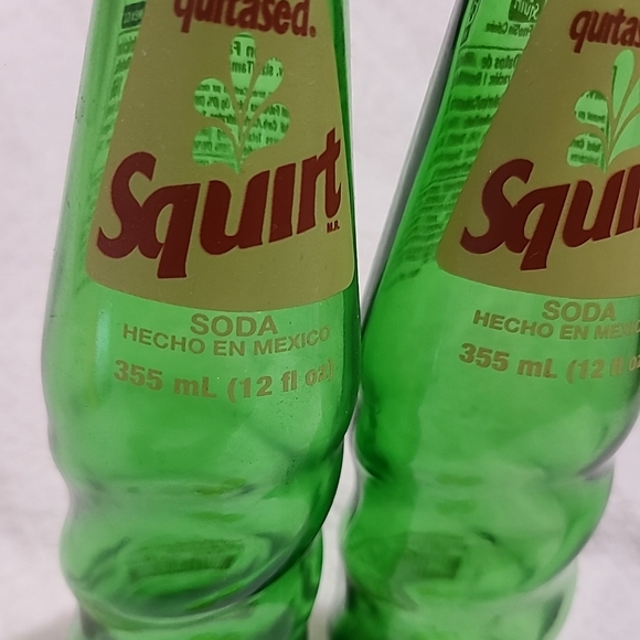 2 Swirl Squirt Soda Pop Bottle 12 Fl Oz Quitased Hecho Made in Mexico - Picture 2 of 9
